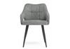 Миниатюра фото стул на металлокаркасе woodville hera dark gray / black 15843 | 220svet.ru