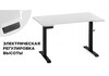 Миниатюра фото компьютерный стол woodville маркос с механизмом подъема белая / черный 578402 | 220svet.ru