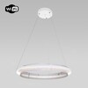 Миниатюра фото подвесной светодиодный светильник eurosvet imperio 90241/1 белый/ серебро smart | 220svet.ru