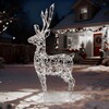 Миниатюра фото светодиодная фигура световой олень 1,6м белый 24в ip65 ltc lc-13162 | 220svet.ru