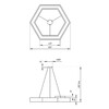 Миниатюра фото подвесной светодиодный cветильник geometria эра hexagon spo-124-b-40k-051 51вт 4000к черный б0050557 | 220svet.ru