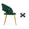 Миниатюра фото стул на металлокаркасе woodville ball green / gold 15763 | 220svet.ru