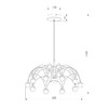 Миниатюра фото подвесная светодиодная люстра eurosvet ragno 90034/10 led черный | 220svet.ru