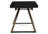Миниатюра фото керамический стол раскладной woodville гарднер черный мрамор / орех кантри 588025 | 220svet.ru