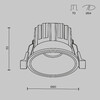 Миниатюра фото встраиваемый светодиодный светильник maytoni round dl058-7w2.7k-b | 220svet.ru