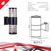 Миниатюра фото настенный светильник reluce 86229-9.2-002ct 2*e27 bk | 220svet.ru