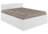 Миниатюра фото полутроспальная кровать woodville мадера 140х200 белый эггер 497491 | 220svet.ru