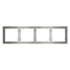 Миниатюра фото рамка пластиковая на 4 поста voltum s70 vls100405 (сталь) | 220svet.ru