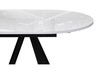Миниатюра фото стол стеклянный woodville трейси 110(150)х100х77 белый / черный 516562 | 220svet.ru