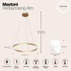 Миниатюра фото подвесной светодиодный светильник maytoni rim mod058pl-l32bs4k | 220svet.ru