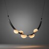 Миниатюра фото подвесной светильник delight collection dl-6470p/5 black / white alabaster | 220svet.ru