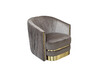 Миниатюра фото кресло велюровое серо-коричневое garda decor 87yy-1890-1 brn | 220svet.ru