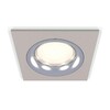 Миниатюра фото комплект встраиваемого светильника ambrella light techno spot xc7633003 sgr/psl серый песок/серебро полированное (c7633, n7012) | 220svet.ru