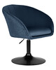 Миниатюра фото кресло дизайнерское dobrin edison black lm-8600_blackbase-11758 синий велюр | 220svet.ru
