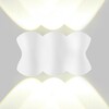 Миниатюра фото уличный настенный светодиодный светильник imex cross il.0014.0019-6-wh | 220svet.ru