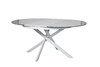 Миниатюра фото стол обеденный раскладной круглый керамический garda decor 83mc-1907dt wh | 220svet.ru