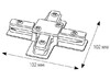 Миниатюра фото соединитель для шинопроводов х-образный (10575) volpe ubx-q121 k41 white | 220svet.ru
