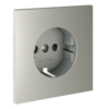 Миниатюра фото накладка для розетки с заземлением и защитными шторками voltum s70 vls000705 (сталь) | 220svet.ru