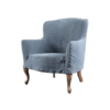 Миниатюра фото кресло roomers furniture hac6015-oak/blue | 220svet.ru