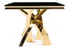 Миниатюра фото стол стеклянный komin 2 черный / золото | 220svet.ru