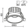 Миниатюра фото встраиваемый светодиодный светильник maytoni round dl058-12w4k-w | 220svet.ru