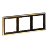 Миниатюра фото рамка металлическая на 3 поста, s70 metal voltum s70 metal vlsm120309 (латунь) | 220svet.ru