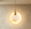 Миниатюра фото подвесной светильник delight collection 11391p 25cm brass / white alabaster | 220svet.ru