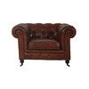 Миниатюра фото кресло кожаное roomers furniture 880a-1d/b11# | 220svet.ru