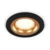 Миниатюра фото комплект встраиваемого светильника ambrella light techno spot xc7622005 sbk/pyg черный песок/золото желтое полированное (c7622, n7014) | 220svet.ru