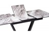 Миниатюра фото стол стеклянный woodville бугун мрамор серый / черный 500005 | 220svet.ru