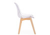 Миниатюра фото пластиковый стул woodville vart clear белый 15696 | 220svet.ru