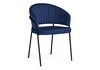 Миниатюра фото стул на металлокаркасе woodville лео синий brandy light 8 / черный 592483 | 220svet.ru