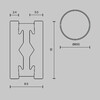 Миниатюра фото шинопровод круглый магнитный накладной-подвесной maytoni busbar trunkings flarity trx154-r-d800-bs | 220svet.ru