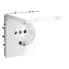 Миниатюра фото розетка встраиваемая с заземлением, защитными шторками и крышкой 16а voltum s70 vls040301 (белый глянцевый) | 220svet.ru