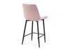 Миниатюра фото барный стул woodville баодин велюр розовый / черный 511150 | 220svet.ru