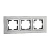 Миниатюра фото рамка 3-постовая mono electric style aluminium серебро 107-800000-162 | 220svet.ru