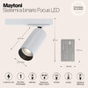 Миниатюра фото трековый светодиодный светильник maytoni track lamps tr021-1-12w3k | 220svet.ru