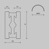 Миниатюра фото шинопровод полукруг магнитный накладной-подвесной maytoni busbar trunkings flarity trx154-sr-d650-bs | 220svet.ru