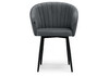 Миниатюра фото стул на металлокаркасе woodville моншау темно-серый велюр / черный 583437 | 220svet.ru