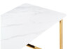 Миниатюра фото стол керамический woodville селена белый мрамор / золото 572185 | 220svet.ru