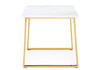 Миниатюра фото стол керамический woodville селена 2 белый мрамор / золото 571412 | 220svet.ru