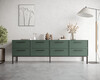 Миниатюра фото комод с восемью ящиками николь цвет зеленый nem03g | 220svet.ru