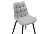 Миниатюра фото стул woodville челси крутящийся велюр светло-серый / черный 520598 | 220svet.ru