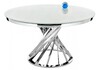 Миниатюра фото стол стеклянный twist steel / white | 220svet.ru
