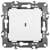 Миниатюра фото выключатель эра серия 12 12-1102-01м с подсветкой, 10ах-250в, белый матовый б0065679 | 220svet.ru