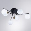 Миниатюра фото потолочная люстра arte lamp gemini a2243pl-6bk | 220svet.ru