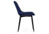 Миниатюра фото стул woodville челси велюр синий / черный 502086 | 220svet.ru