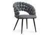 Миниатюра фото стул на металлокаркасе woodville ball темно серый/ черный 15765 | 220svet.ru