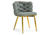 Миниатюра фото стул на металлокаркасе woodville rendi серый/золотой 15759 | 220svet.ru