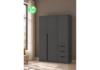 Миниатюра фото шкаф двухстворчатый woodville веста сейф графит серый 714377 | 220svet.ru